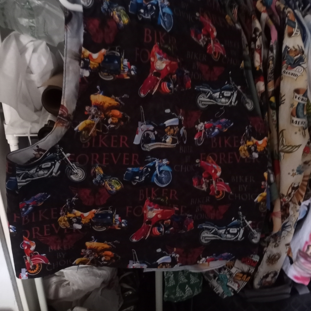 Mens Extra Large Reversible Motorcycle Print Vest